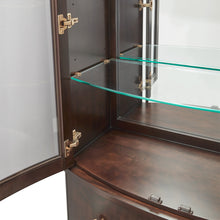 Camellia Field Display Cabinet 2pc - Warm Pecan