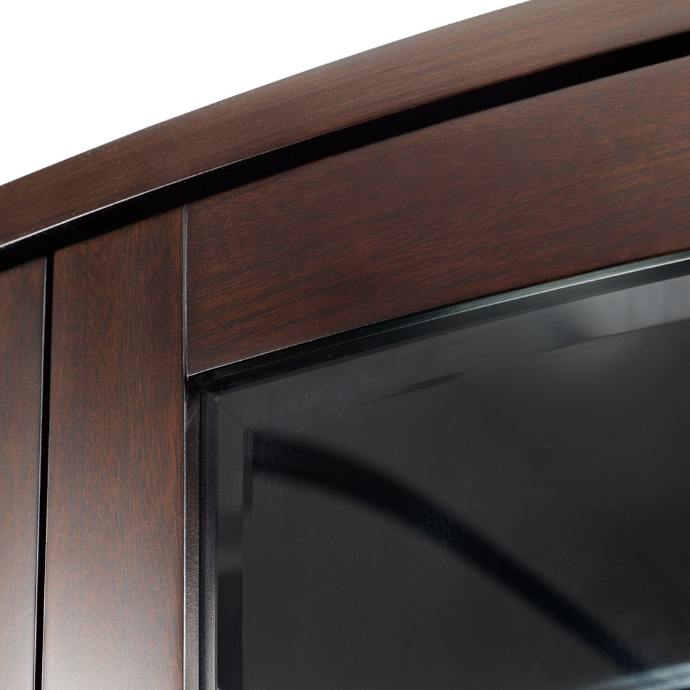 Camellia Field Display Cabinet 2pc - Warm Pecan