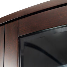 Camellia Field Display Cabinet 2pc - Warm Pecan