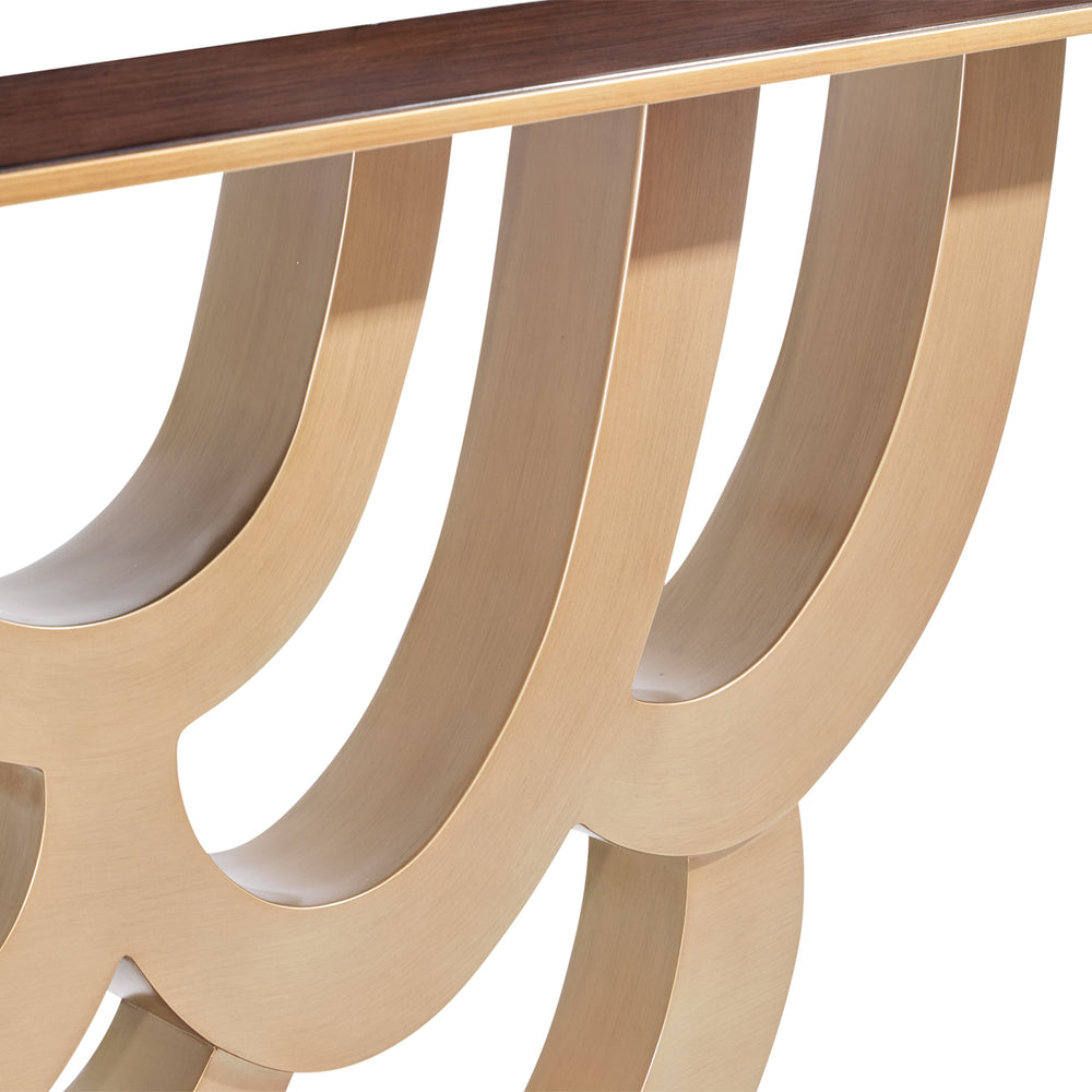 Camellia Field Console Table - Warm Pecan