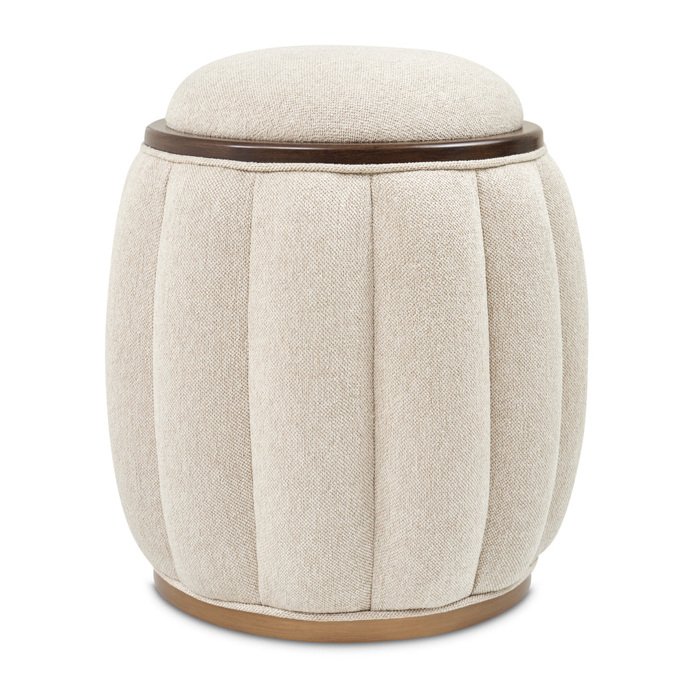 Camellia Field Round Bench - Warm Pecan