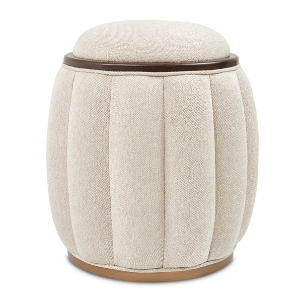 Camellia Field Round Bench - Warm Pecan