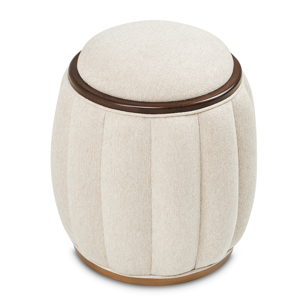 Camellia Field Round Bench - Warm Pecan