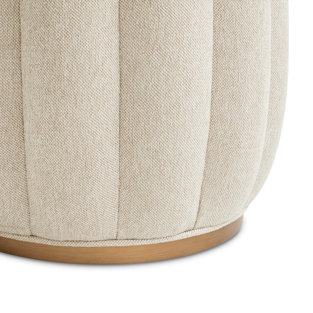 Camellia Field Round Bench - Warm Pecan