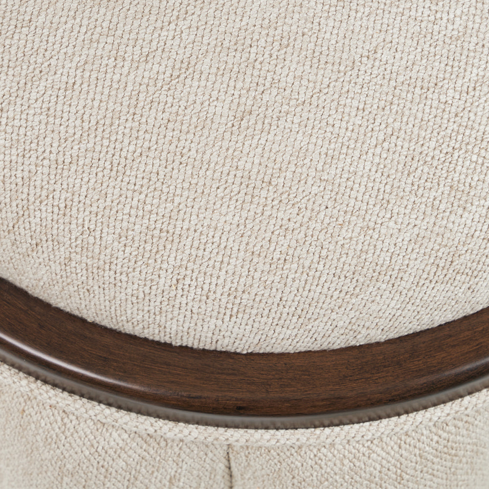 Camellia Field Round Bench - Warm Pecan