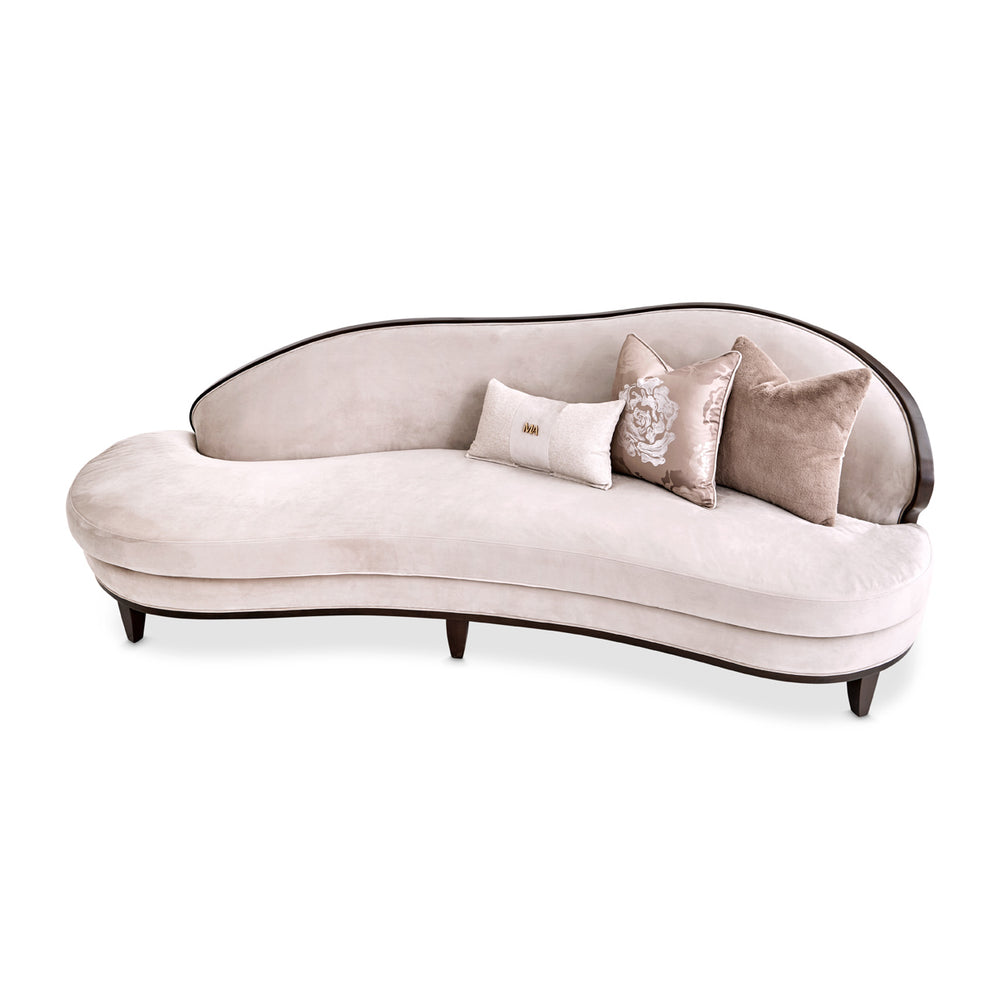 Camellia Field Asymmetrical Sofa - Linen Warm Pecan