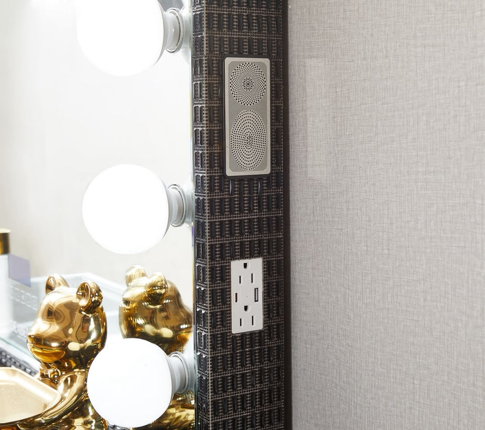 Runway 11 Drawer Vanity Glossy Black Laquear Finish