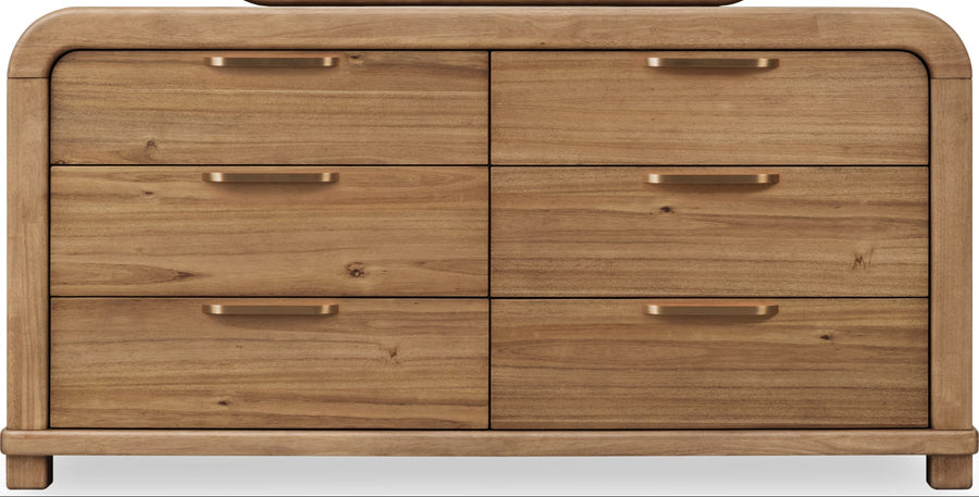 Kenmore Six Drawer Acacia Wood Dresser in Lioness - View 3