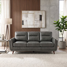 Graphite Top-Grain Leather Sofa