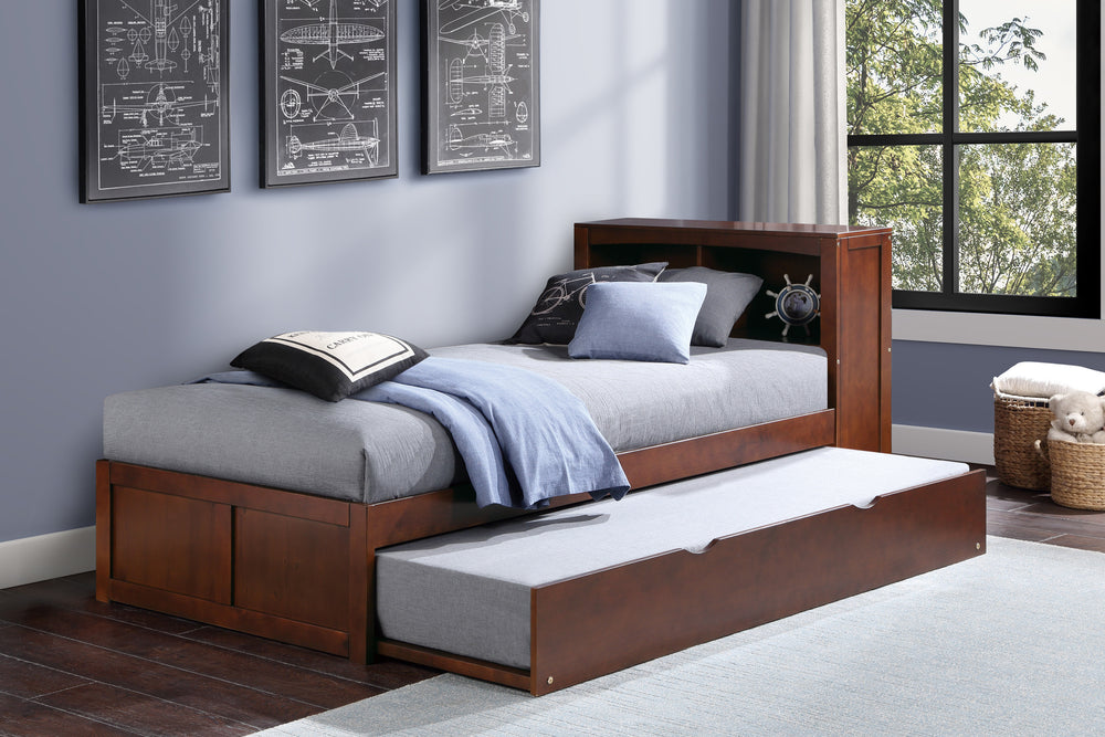Rowe (3) Twin Bookcase Bed with Twin Trundle - view 3