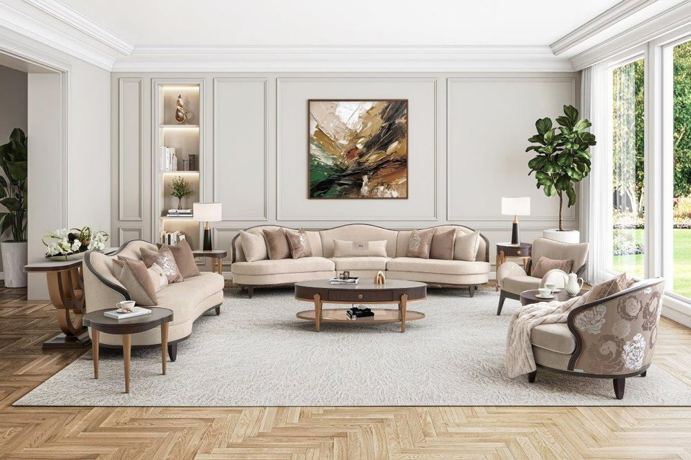 Camellia Field 2-Piece Sofa - Linen Warm Pecan