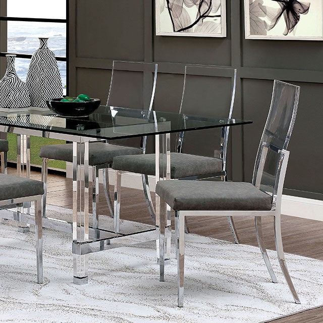Lumina glass dining table
