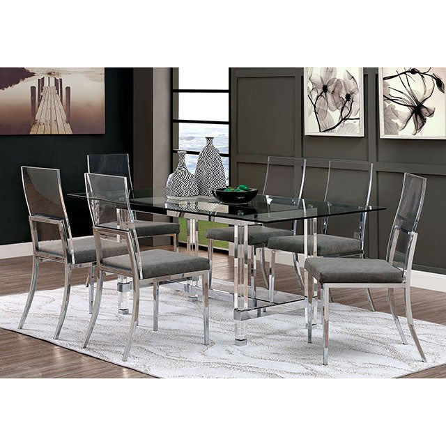 Lumina glass dining table detail