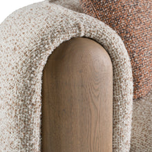 Amber Rose Curved Boucle Fabric Sectional Sofa