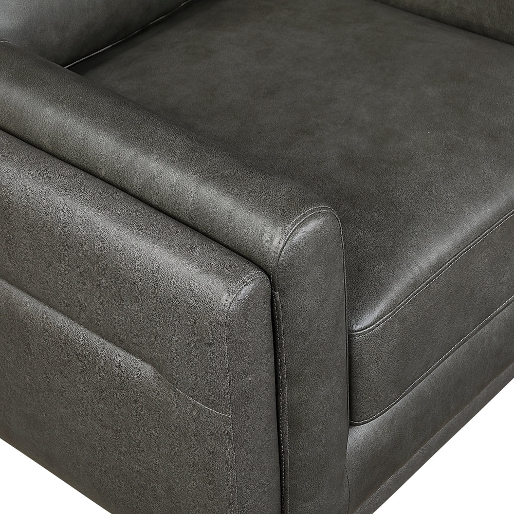 Graphite Top-Grain Leather Sofa