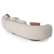 Amber Rose Curved Boucle Fabric Sectional Sofa
