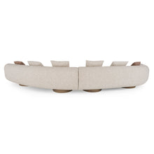 Amber Rose Curved Boucle Fabric Sectional Sofa