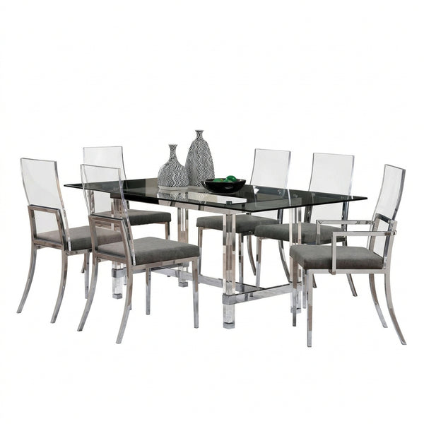 Lumina Glass Dining Table Only