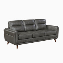 Graphite Top-Grain Leather Sofa