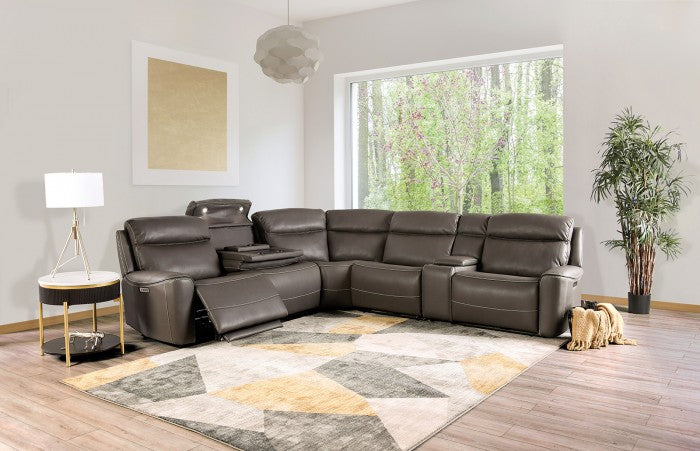 Sterling Dark Gray Zero-Gravity Power Reclining Sectional