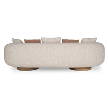 Amber Wood Multicolored Boucle Fabric + Ash Sofa