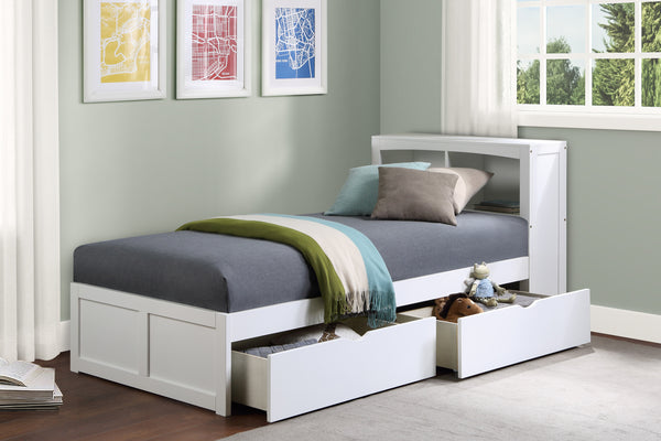 Galen Twin Bookcase Bed with Storage Boxes alternate view