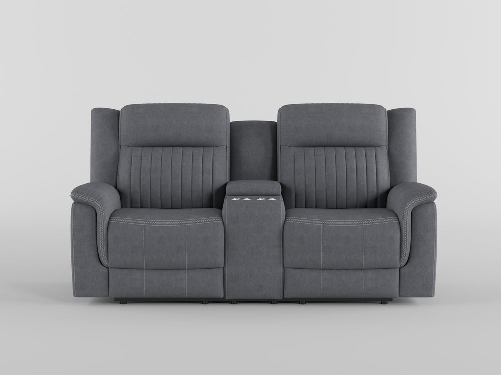 Dean Double Reclining Love Seat with Center Console