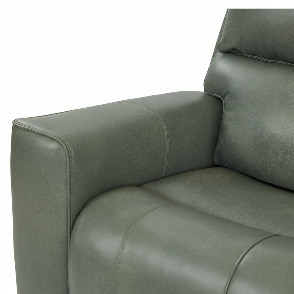 Venezia Cement Leather Power Reclining Sofa with Power Headrest