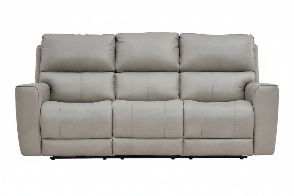 Venezia Cement Leather Power Reclining Sofa with Power Headrest
