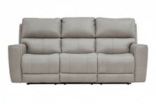 Venezia Cement Leather Power Reclining Sofa with Power Headrest