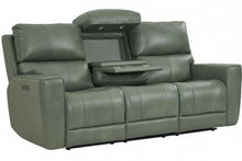 Venezia Cement Leather Power Reclining Sofa with Power Headrest