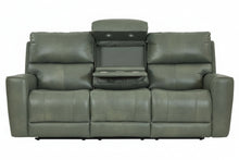 Venezia Cement Leather Power Reclining Sofa with Power Headrest