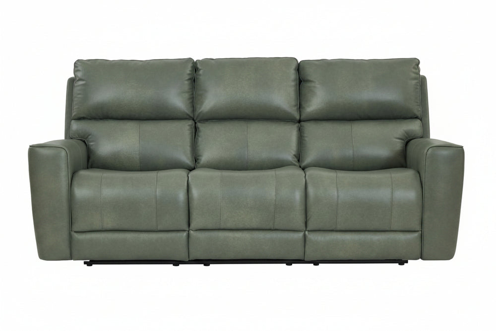 Venezia Cement Leather Power Reclining Sofa with Power Headrest