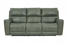 Venezia Cement Leather Power Reclining Sofa with Power Headrest