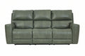Venezia Cement Leather Power Reclining Sofa with Power Headrest