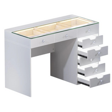 Em Vanity Desk - 8 Storage Drawers with Full Light