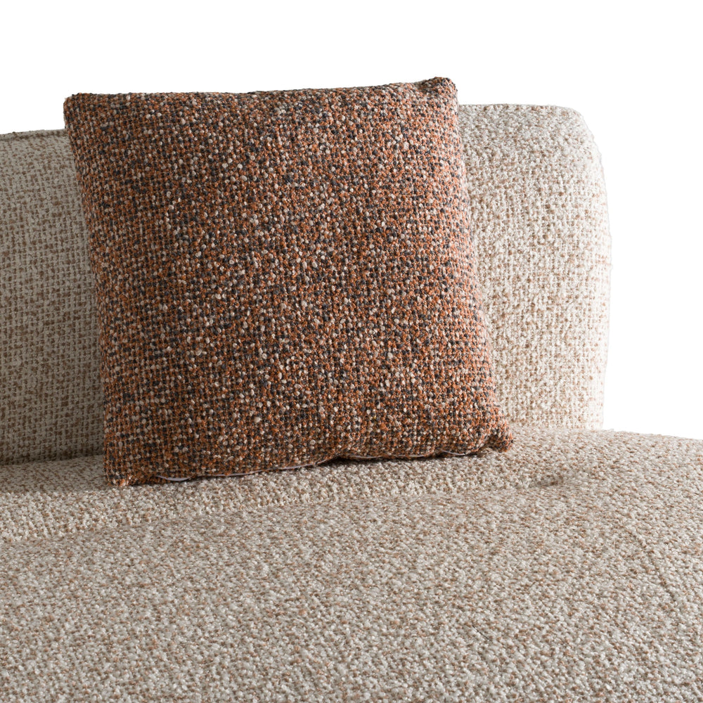 Amber Rose Curved Boucle Fabric Sectional Sofa