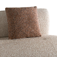 Amber Rose Curved Boucle Fabric Sectional Sofa