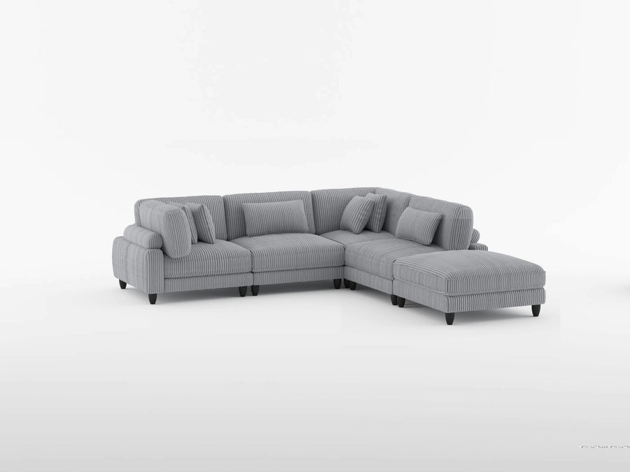 Robstown (4)4-Piece Modular Sectional with Ottoman - view 12