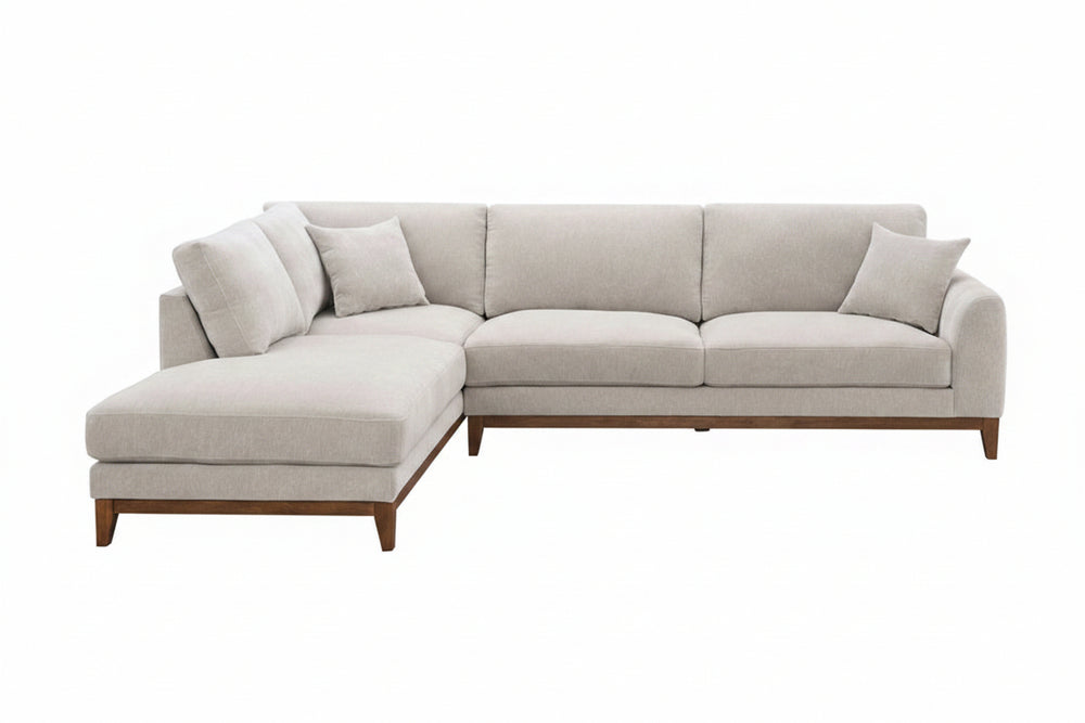 Austin Mid-Century Modern Sectional, Left Chaise