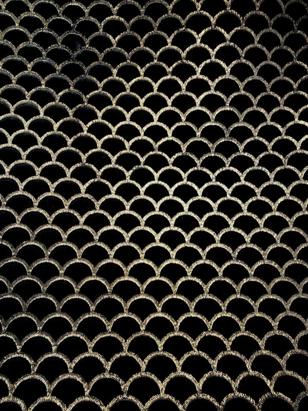 Metallic Area Rug Black Moon full view