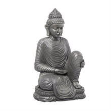 Silver Magnesium Oxide Meditating Buddha Garden Sculpture, 36