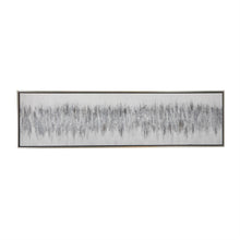 Gray Abstract Canvas Wall Art with Silver Frame, 71