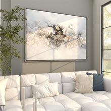 Framed Canvas Abstract Wall Art with Gold Foil Accent, 65