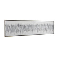 Gray Abstract Canvas Wall Art with Silver Frame, 71