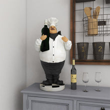 White Polystone Chef Wine Holder, 2-Bottle, 24