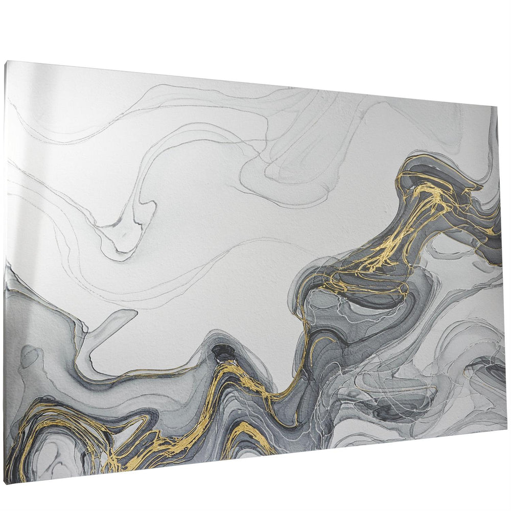 Gray Geode Waves Canvas Wall Art, 86