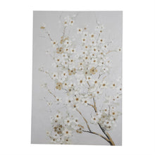 White Floral Branch Canvas Wall Art, 84