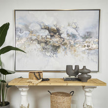 Framed Canvas Abstract Wall Art with Gold Foil Accent, 65