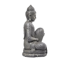 Silver Magnesium Oxide Meditating Buddha Garden Sculpture, 36